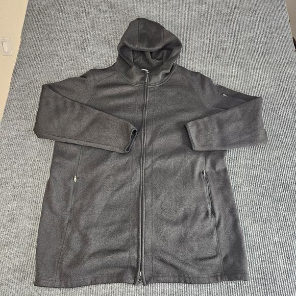L.L.Bean Jacket Womens 3X Hooded Full Zip Charcoal Gray Sweater Fleece Hoodie - Picture 1 of 12